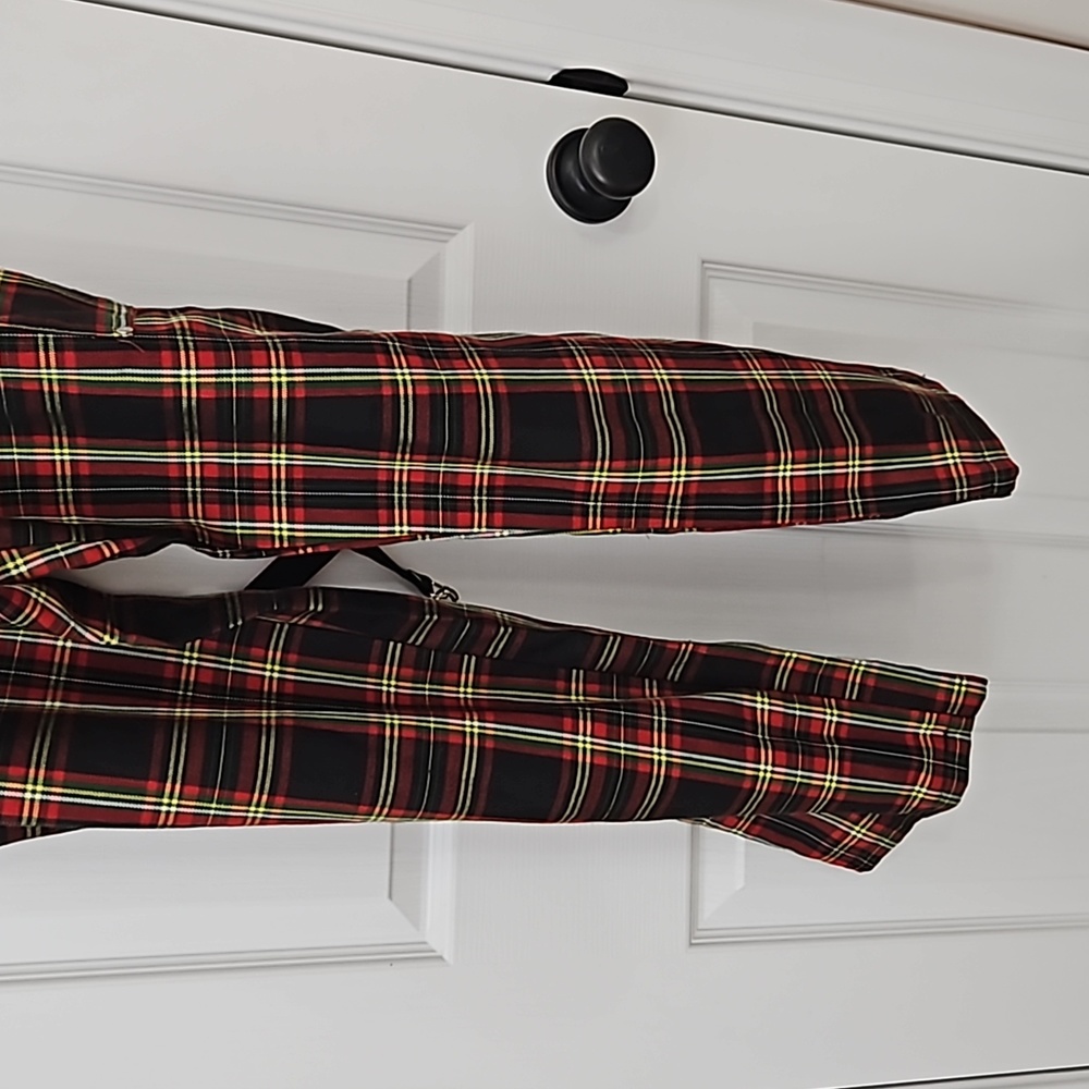 Y2K Vtg Bondage Pants Plaid DOGPILE 90s Rare Gwen Stefani unisex Straps - Picture 8 of 14